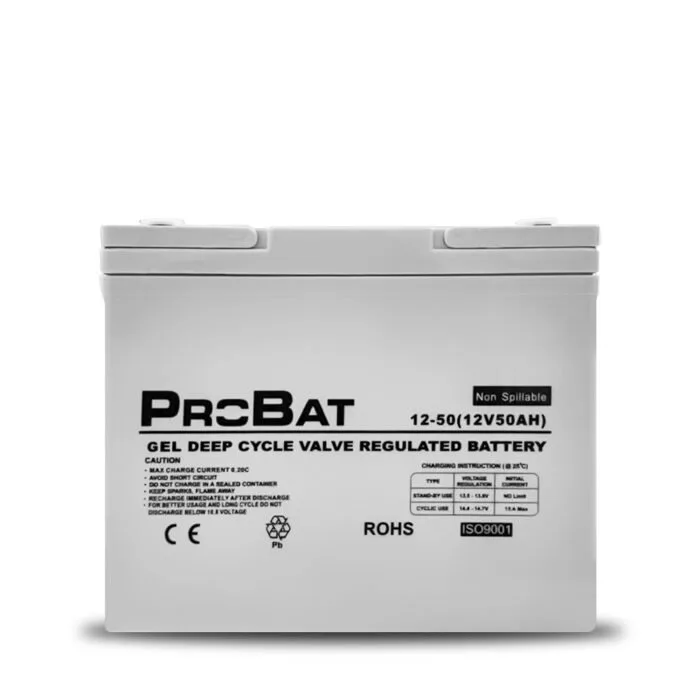 Batterie 50A solaire pure gel Probat