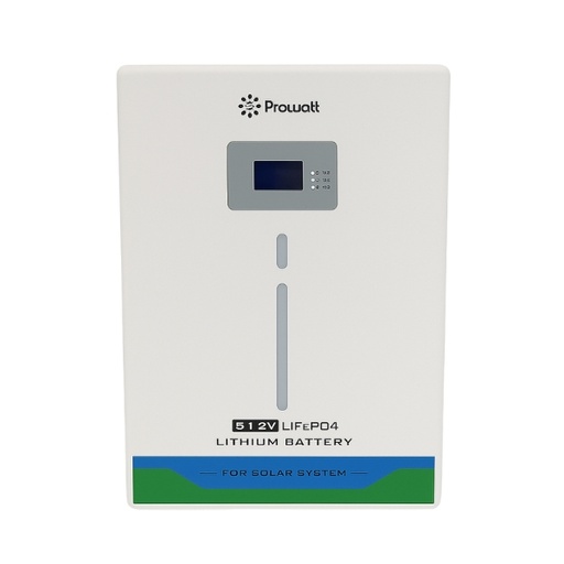 BATTERIE LITHIUM 5,12 KW-100A 51,2V 6000 CYCLES PROWATT