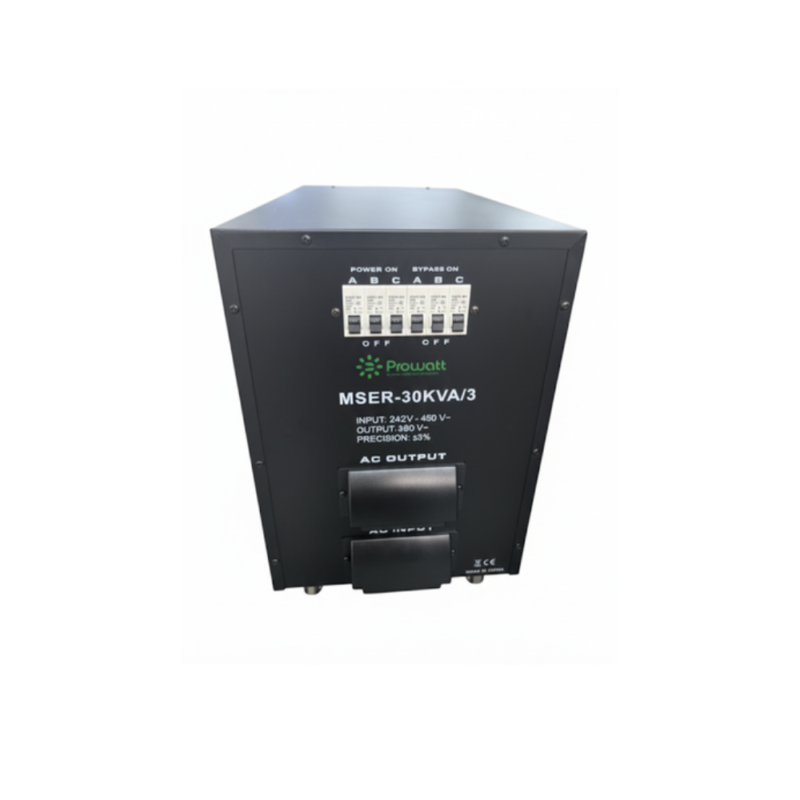 STABILISATEUR SERVOMOTEUR 30KVA TRIPHASE CE PROWATT